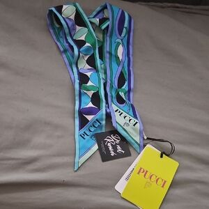 Emilio Pucci Blue and Green Scarf